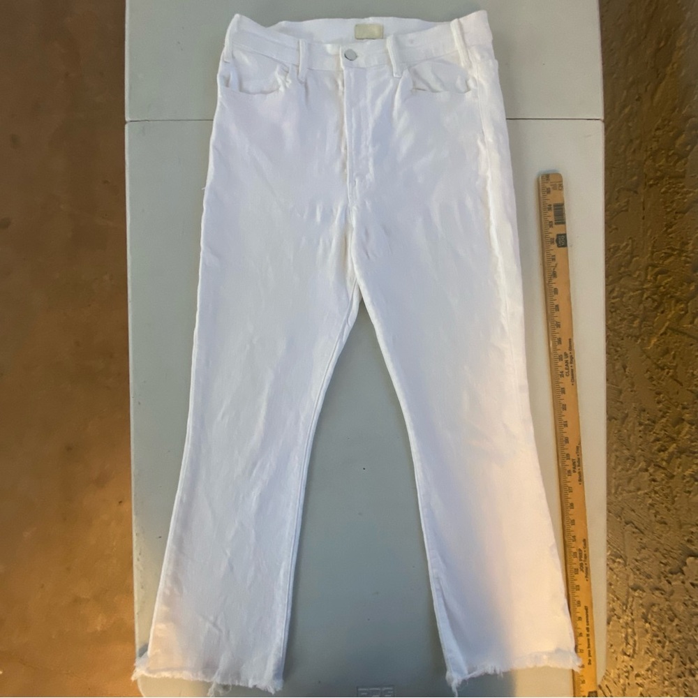 10x28 Ankle the Hustler Fray Mother Fairest of them All White size womens 30 USA